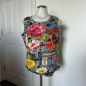 Vintage Take Two Printed Abstract Tank Top